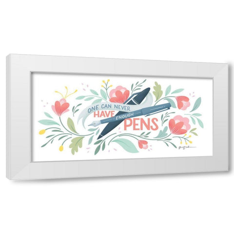 One Can Never I White Modern Wood Framed Art Print by Graham, Gia