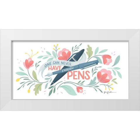 One Can Never I White Modern Wood Framed Art Print by Graham, Gia