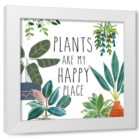Plant Home I White Modern Wood Framed Art Print by Zaman, Farida