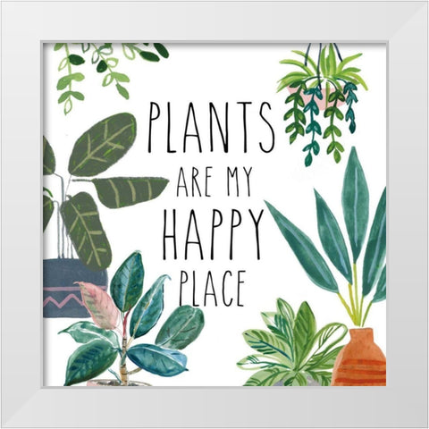 Plant Home I White Modern Wood Framed Art Print by Zaman, Farida
