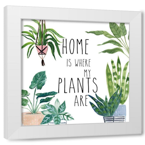 Plant Home II White Modern Wood Framed Art Print by Zaman, Farida