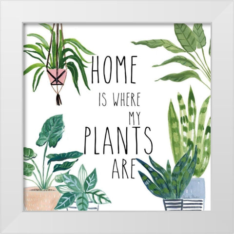 Plant Home II White Modern Wood Framed Art Print by Zaman, Farida