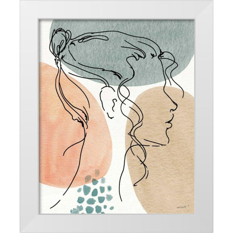 Soft Figures VI White Modern Wood Framed Art Print by Tavoletti, Anne