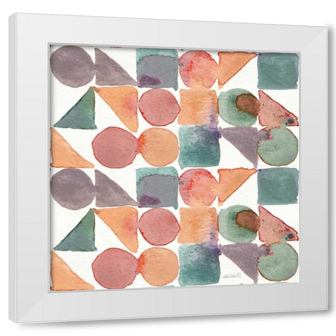 Soft Figures Pattern III White Modern Wood Framed Art Print by Tavoletti, Anne