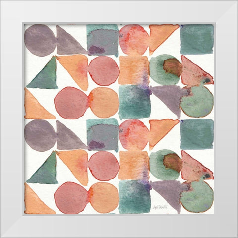 Soft Figures Pattern III White Modern Wood Framed Art Print by Tavoletti, Anne