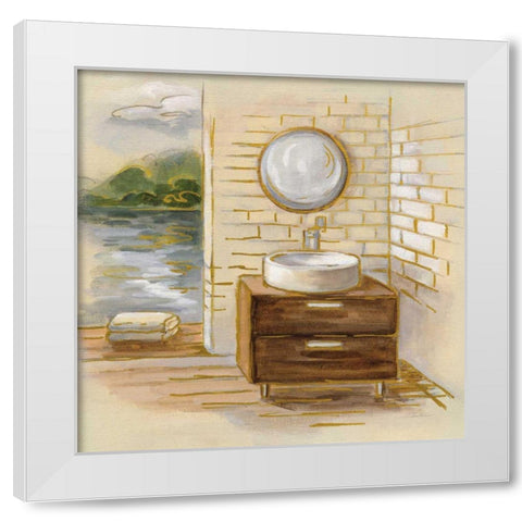 Spa by the Lake I White Modern Wood Framed Art Print by Vassileva, Silvia