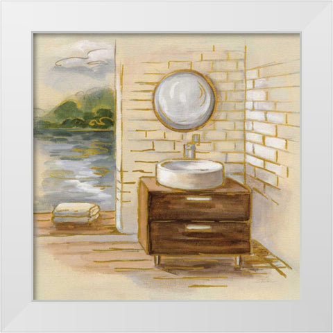 Spa by the Lake I White Modern Wood Framed Art Print by Vassileva, Silvia