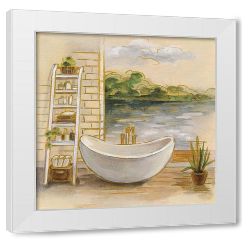 Spa by the Lake II White Modern Wood Framed Art Print by Vassileva, Silvia