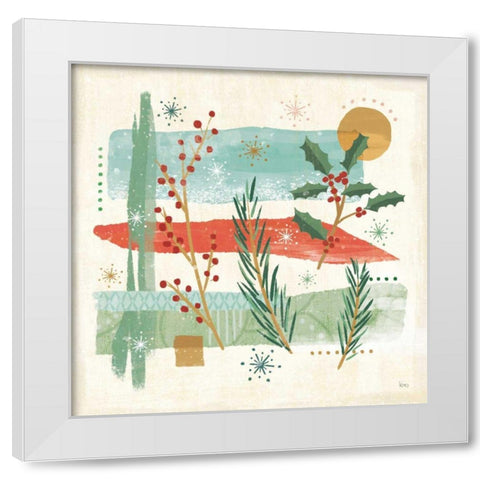 Holiday Flair II White Modern Wood Framed Art Print by Charron, Veronique
