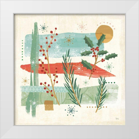 Holiday Flair II White Modern Wood Framed Art Print by Charron, Veronique