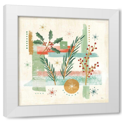 Holiday Flair III White Modern Wood Framed Art Print by Charron, Veronique