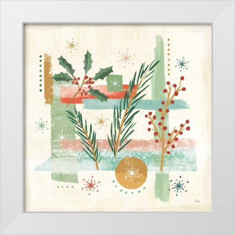 Holiday Flair III White Modern Wood Framed Art Print by Charron, Veronique