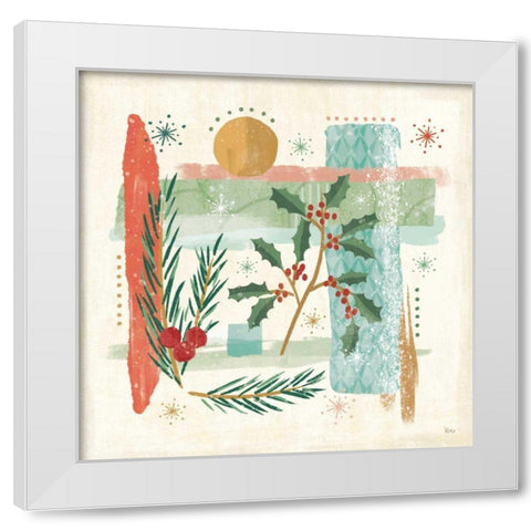 Holiday Flair IV White Modern Wood Framed Art Print by Charron, Veronique