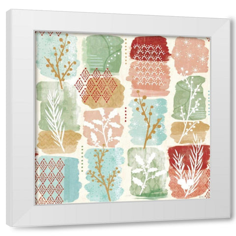 Holiday Flair Pattern III White Modern Wood Framed Art Print by Charron, Veronique