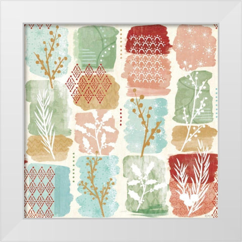 Holiday Flair Pattern III White Modern Wood Framed Art Print by Charron, Veronique
