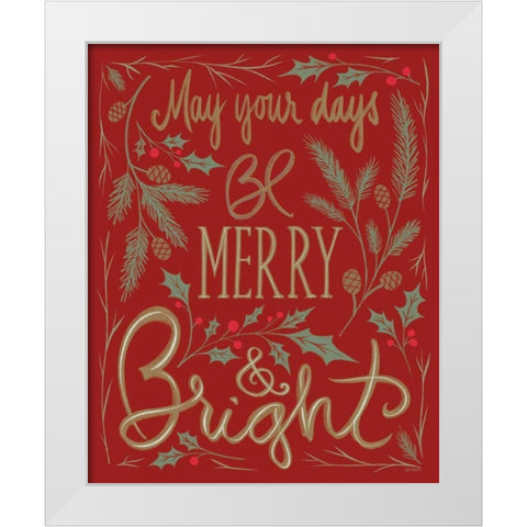 Wonderful Time III Red White Modern Wood Framed Art Print by Tavoletti, Anne