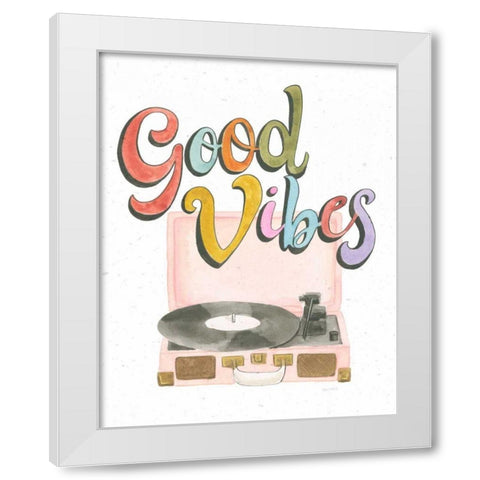 Retro Vibes II White Modern Wood Framed Art Print by Jackson, Jenaya