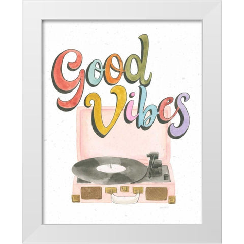 Retro Vibes II White Modern Wood Framed Art Print by Jackson, Jenaya