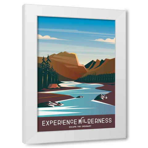 Experience the Wilderness White Modern Wood Framed Art Print by Escalante, Omar