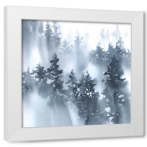 Misty Forest I White Modern Wood Framed Art Print by Pete, Katrina