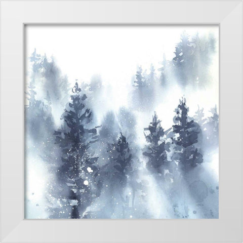 Misty Forest II White Modern Wood Framed Art Print by Pete, Katrina