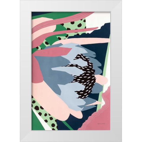 Protea Pizzaz White Modern Wood Framed Art Print by Gallagher, Megan