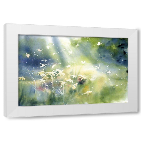 Landscape Light White Modern Wood Framed Art Print by Pete, Katrina