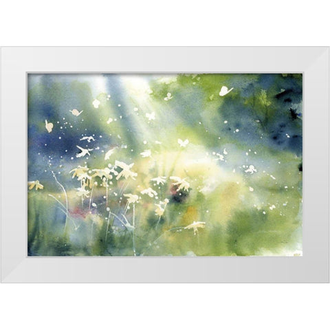 Landscape Light White Modern Wood Framed Art Print by Pete, Katrina