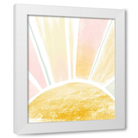 My Sunshine White Modern Wood Framed Art Print by Pete, Katrina