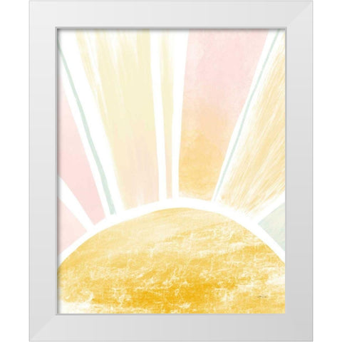 My Sunshine White Modern Wood Framed Art Print by Pete, Katrina