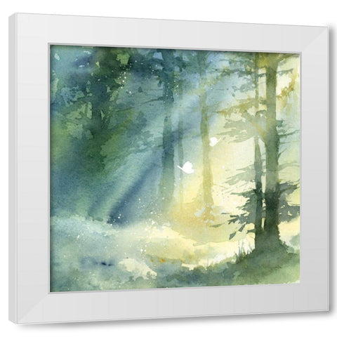 Shady Grove White Modern Wood Framed Art Print by Pete, Katrina