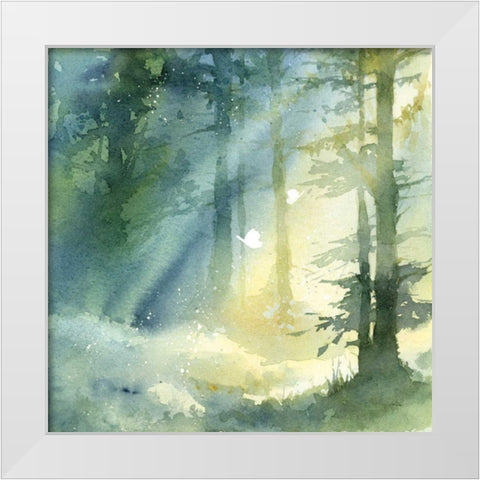 Shady Grove White Modern Wood Framed Art Print by Pete, Katrina