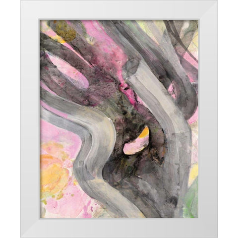 Branching Out II White Modern Wood Framed Art Print by Hristova, Albena