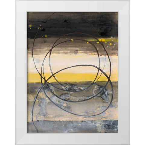 Horizon Balance I White Modern Wood Framed Art Print by Hristova, Albena