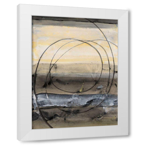 Horizon Balance II White Modern Wood Framed Art Print by Hristova, Albena
