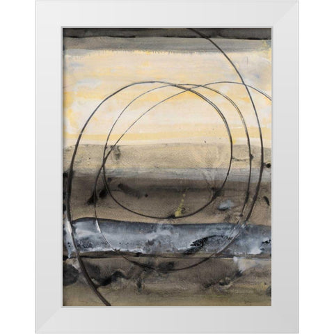 Horizon Balance II White Modern Wood Framed Art Print by Hristova, Albena