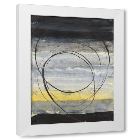 Horizon Balance III White Modern Wood Framed Art Print by Hristova, Albena