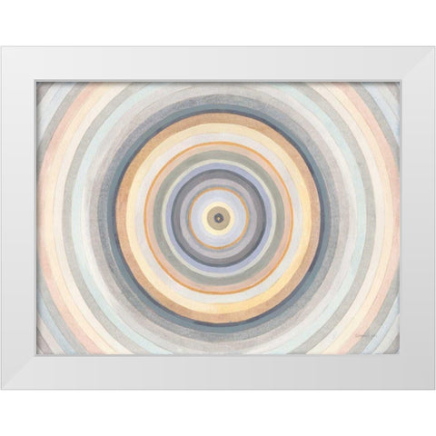 A Peaceful Center White Modern Wood Framed Art Print by Nai, Danhui