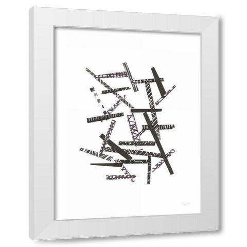 Pick Up Sticks I White Modern Wood Framed Art Print by Prahl, Courtney