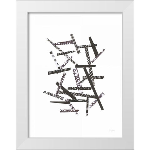 Pick Up Sticks I White Modern Wood Framed Art Print by Prahl, Courtney