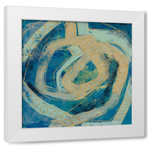 Mid Modern Tile I White Modern Wood Framed Art Print by Vassileva, Silvia