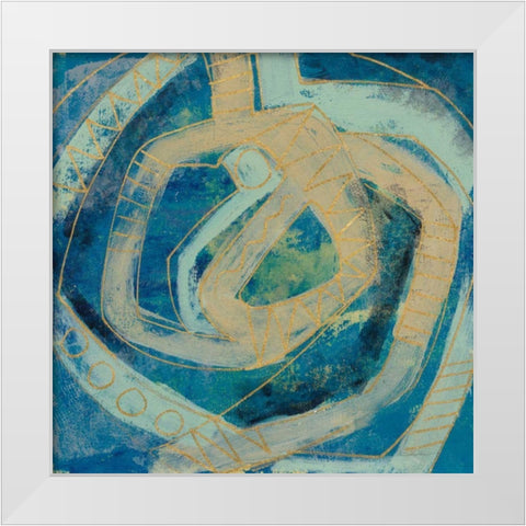 Mid Modern Tile I White Modern Wood Framed Art Print by Vassileva, Silvia