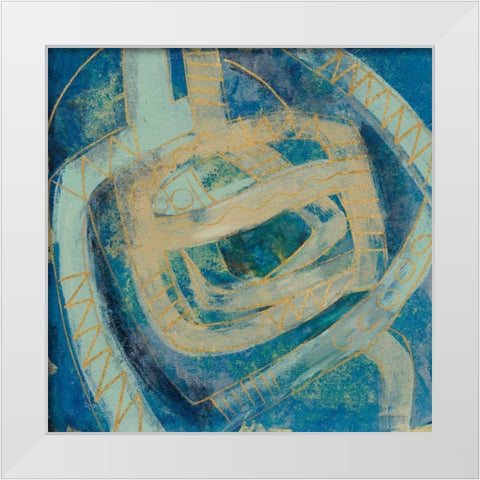 Mid Modern Tile II White Modern Wood Framed Art Print by Vassileva, Silvia