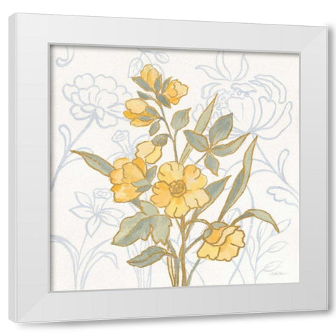 Flower Sophistication I White Modern Wood Framed Art Print by Vassileva, Silvia
