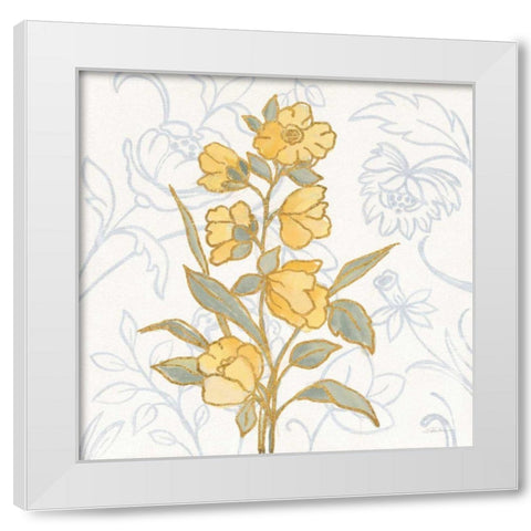 Flower Sophistication II White Modern Wood Framed Art Print by Vassileva, Silvia