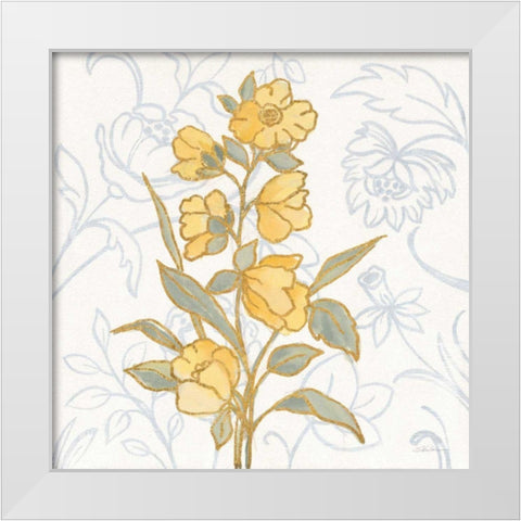 Flower Sophistication II White Modern Wood Framed Art Print by Vassileva, Silvia