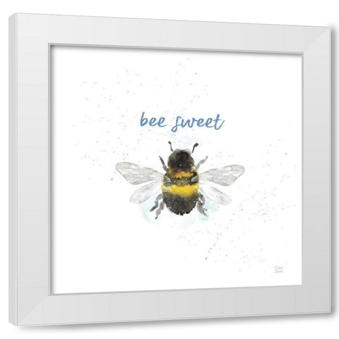 Bee Harmony VI White White Modern Wood Framed Art Print by June, Dina