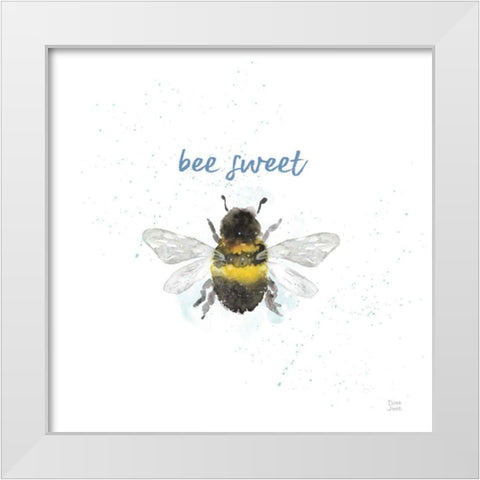 Bee Harmony VI White White Modern Wood Framed Art Print by June, Dina
