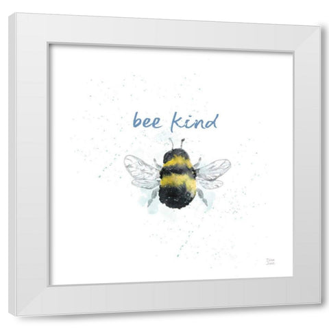 Bee Harmony VII White White Modern Wood Framed Art Print by June, Dina