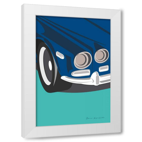 Vintage Car I White Modern Wood Framed Art Print by Escalante, Omar